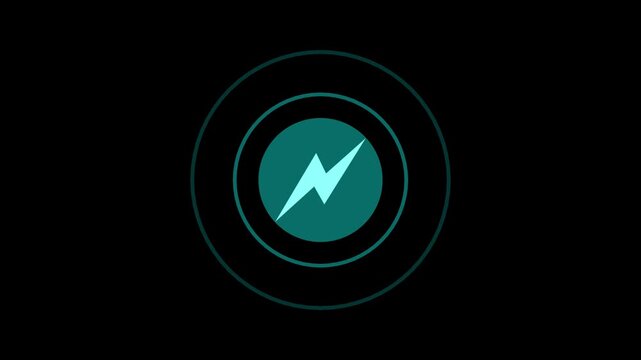 Minimalist Lightning Bolt Logo Design Wave Signal Animation