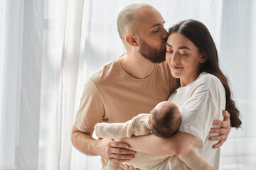 Family embracing happiness together in a warm home moment of love and connection