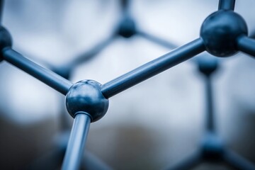 Model displaying atomic structure in lab