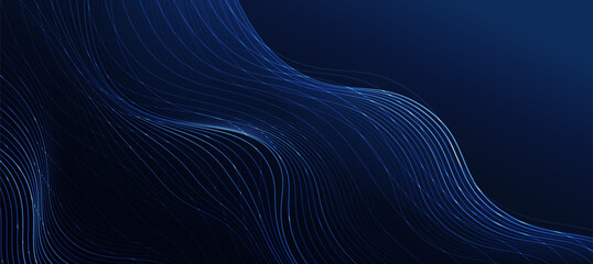 Futuristic digital blue line technology with glowing lines innovation and connection network background for tech event poster or presentation product business