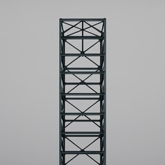 minimalist steel framework tower industrial architectural structure modern metal construction design