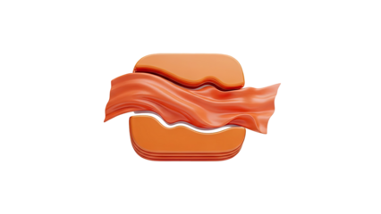 Abstract Orange Swirl and Stacked Shapes Logo