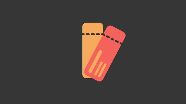 Tickets Entry Pass Event Icon Animation On Green Screen Background
