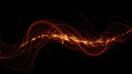 Obraz premium Abstract Light Streaks on Black Background