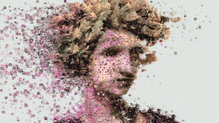 Abstract Portrait Glitch Art