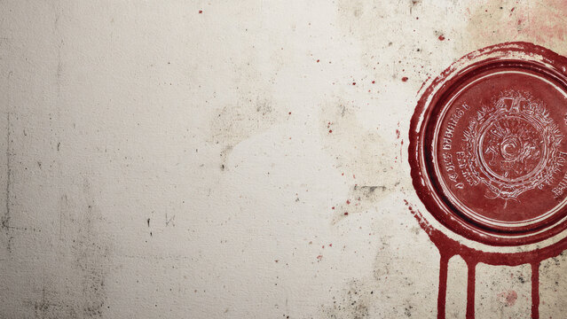 Antique Wax Seal on Textured Background