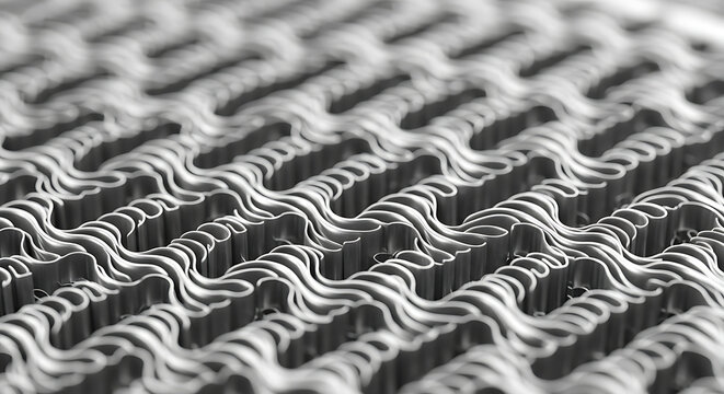 Abstract textured background of wavy parallel lines in grayscale