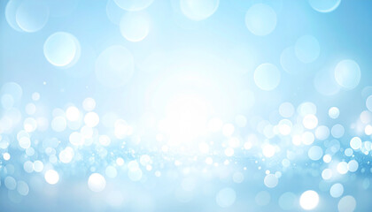 青空とグリッターのボケが美しい爽快な背景素材