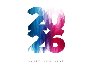 Festive 2026 Happy New Year PNG Design Transparent Background for Celebrations and Greetings © Model it