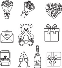 Vector graphic design element in valentine