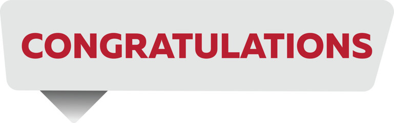 the word Congratulations in bold text, ideal for conveying messages of accomplishment.