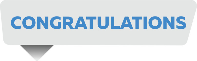 A cheerful banner exclaims Congratulations in a clean design, perfect for celebrating success or achievement in any context.