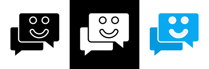 Naklejka premium Emoji Picker Icon Set Glyph vector Illustration