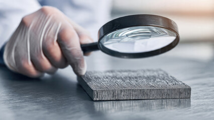 Material Inspection with Magnifying Glass