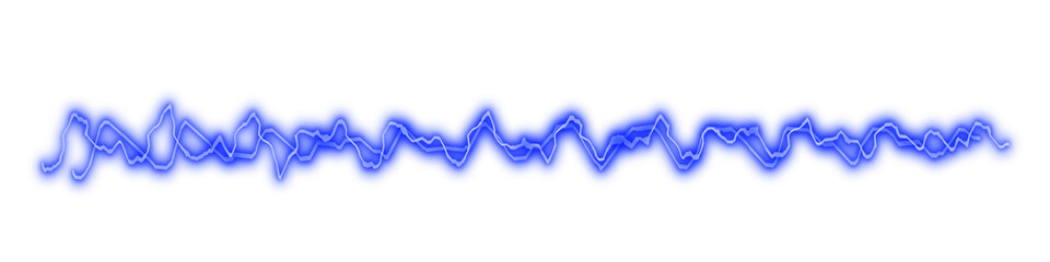 Blue electric wavelenght isolated on white background