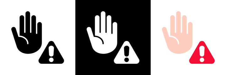 Obraz premium Prevention Icon Set Glyph vector Illustration