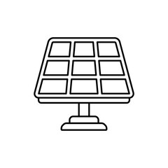 Solar Panel Vector Icon Illustration On Isolated Background.