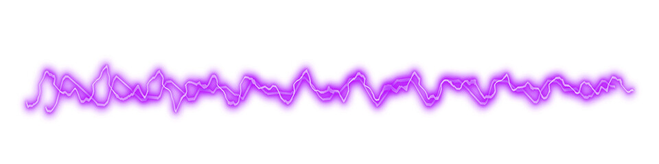 Purple electric wavelenght isolated on white background