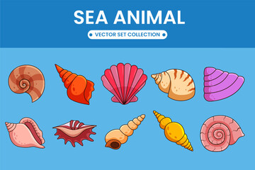 Set of Sea Animal Collection