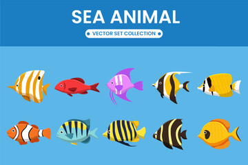 Set of Sea Animal Collection