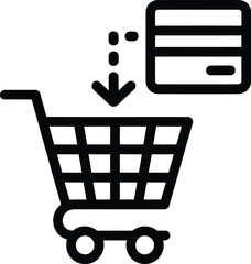 E commerce shopping cart with credit card payment