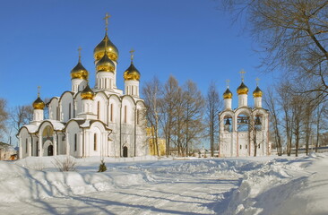 The Golden Ring of Russia. St. Nicholas Monastery in winter Pereslavl-Zalessky