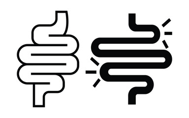 Gastrointestinal Tract Icon Pack &ndash; Medical Bowel & Digestion Illustrations
