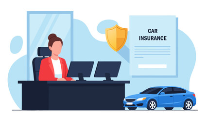 Professional agent provides comprehensive car insurance, ensuring vehicle protection and financial safety with expert service