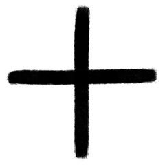 Illustration of a black plus sign 