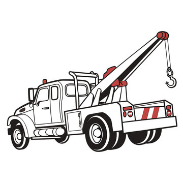 Illustrated tow truck