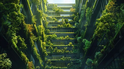 AI cloud infrastructure with vertical green gardens