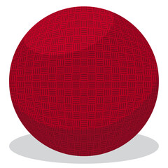 Red kickball vector illustration drawing.