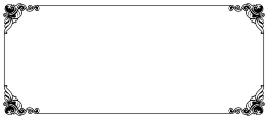 Horizontal frame, vintage style, envelope frame.