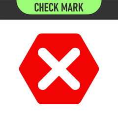 Fototapeta premium check mark icon button set. check box icon with right and wrong buttons and yes or no checkmark icons in green tick box and red cross. vector illustration 