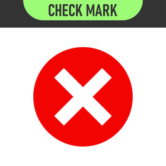 Obraz premium check mark icon button set. check box icon with right and wrong buttons and yes or no checkmark icons in green tick box and red cross. vector illustration 