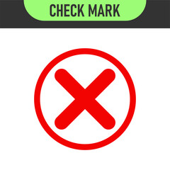 Obraz premium check mark icon button set. check box icon with right and wrong buttons and yes or no checkmark icons in green tick box and red cross. vector illustration 