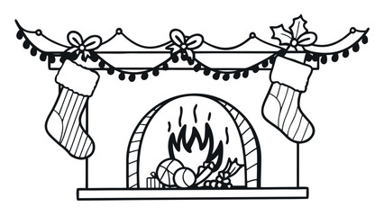 Christmas Stocking Filled With Gifts And Candy Canes