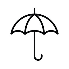 Black umbrella icon on white background © vdomarket