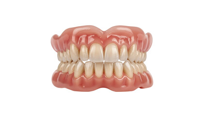 Denture or false teeth isolated on Transparent Background