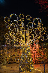 Illuminations de No&euml;l &agrave; B&eacute;ziers dans le d&eacute;partement de l'H&eacute;rault en r&eacute;gion Occitanie - France