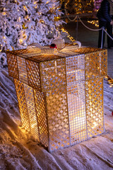 Illuminations de No&euml;l &agrave; B&eacute;ziers dans le d&eacute;partement de l'H&eacute;rault en r&eacute;gion Occitanie - France