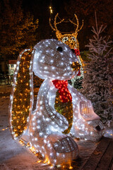 Illuminations de No&euml;l &agrave; B&eacute;ziers dans le d&eacute;partement de l'H&eacute;rault en r&eacute;gion Occitanie - France