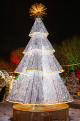 Illuminations de No&euml;l &agrave; B&eacute;ziers dans le d&eacute;partement de l'H&eacute;rault en r&eacute;gion Occitanie - France