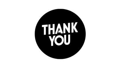 Thank you customer message white and black icon 
