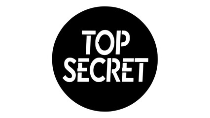 Top secret document white and black icon