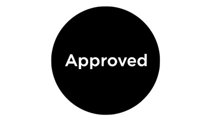 Approved permission icon white and black icon 