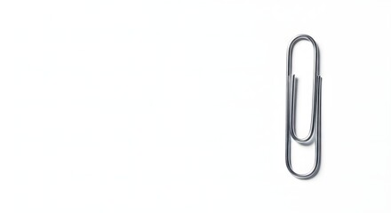 Single Silver Paper Clip Top View
