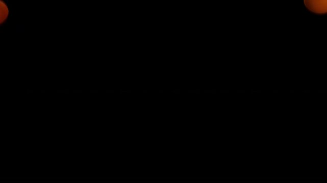 3D animation of new ping pong balls falling and filling the screen. High quality table tennis overlay with alpha channel.