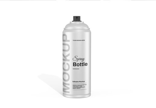 Spray Can Bottle Mockup