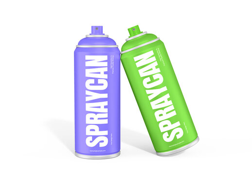 Spray Can Mockup Set